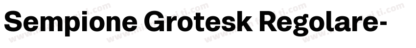 Sempione Grotesk Regolare字体转换